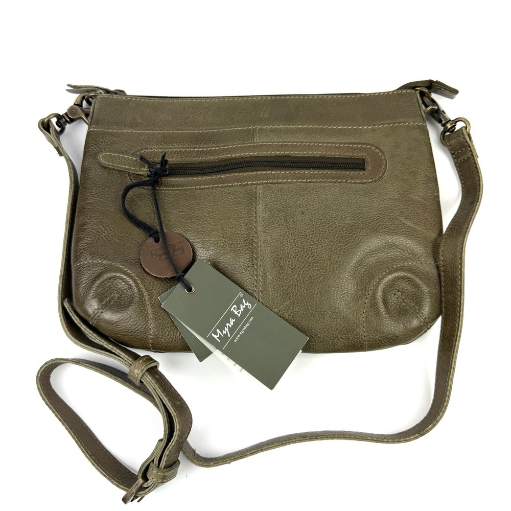 Myra Bags‎ Open Plains Leather Bag Olive Brown Ranchcore Rustic Earthy Boho NEW